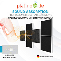 Wandbild Quadrate 3D-Effekt Schalldämmung, Set06 - Schallabsorber - Elemente aus Basotect ® G+