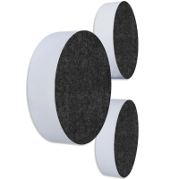 3 Akustik Schallabsorber aus Basotect ® G+ /  Kreis 27,5 cm (Anthrazit)
