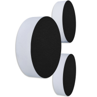 3 Acoustic sound absorber made of Basotect ® G+ / circle 27,5 cm (black)