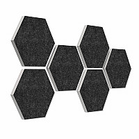 6 absorbers honeycomb shape made of Basotect ® G+ each 300 x 300 x 30mm Colore ANTHRACITE