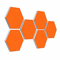 6 Absorber Wabenform aus Basotect ® G+ je 300 x 300 x 30mm Colore ORANGE