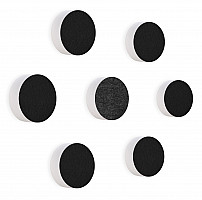 7 Acoustic sound absorbers made of Basotect ® G+ / Circular Colore-Set Black + Anthracite