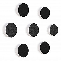 7 Acoustic sound absorbers made of Basotect ® G+ / Circular Colore-Set Black + Anthracite