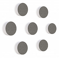 7 Akustik Schallabsorber aus Basotect ® G+ / Kreis Colore-Set Granitgrau