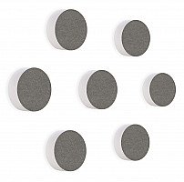 7 Acoustic sound absorbers made of Basotect ® G+ / Circular Colore-Set Granite Grey